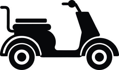 silhouette of a bike,  Scooter vector graphic