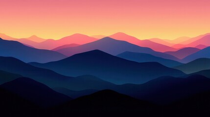 Obraz premium Breathtaking Aerial Panoramic Serene Golden Sunrise Landscape Concept. Serene Mountain Landscape at Sunset with Vibrant Color Gradients in the Sky