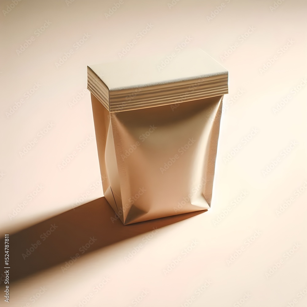 Poster modern studio product image of simple eco-friendly box made from plant-based materials with unbrande