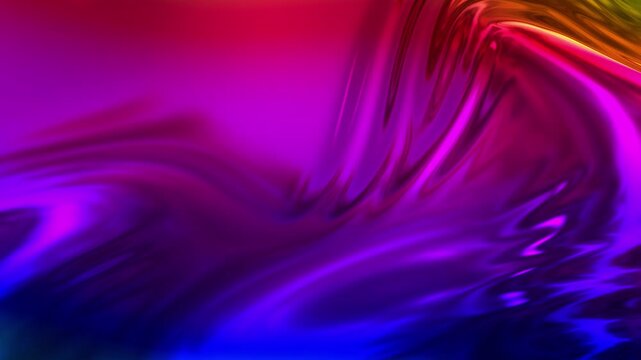 Smooth 4K Animation: Slow-Motion Footage of a Metallic Foil Surface with a Rainbow Gradient. Create a sense of elegance and sophistication.