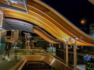 Switzerland, Meiringen, designer roof of a building
