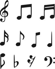 music notes set