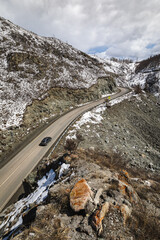 View to The Chiketaman Pass, a mountain pass