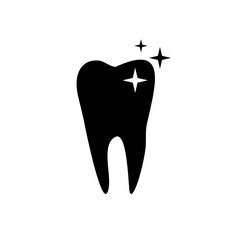 Healthy clean tooth icon isolated on white background