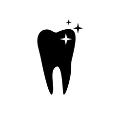 Healthy clean tooth icon isolated on white background