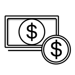 dollar sign icon representing money, finance, and currency in a 3D vector style