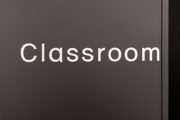 the door of classroom in the cram school