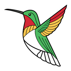 Obraz premium Hummingbird Beauty Graceful Flight Stunning Colors of Nature World Wild