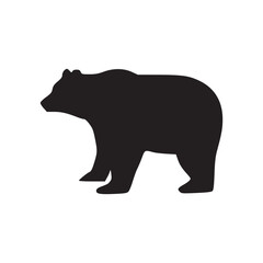 Fototapeta premium Elegant Bear Silhouettes Vector Illustration - White Background
