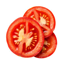 Fresh Tomato slices on Transparent Background PNG