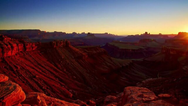 Red rock canyon at sunrise