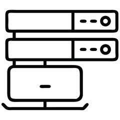 Fototapeta premium Isolated Illustration of Server Rack, Representing Hosting and Data Management Infrastructure
