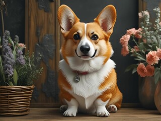 真顔のコーギー[GenerativeAI]