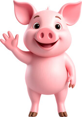 3D 돼지 캐릭터