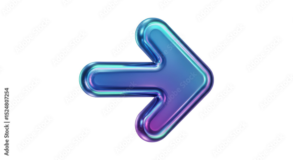 Poster gradient arrow icon on black background