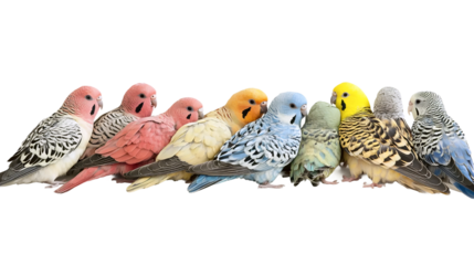 Colorful Budgie Birds