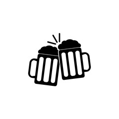 Beer cheers icon isolated on white background