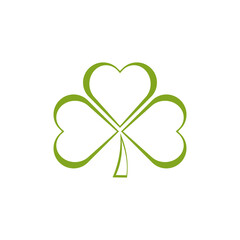 Three leaf clover icon isolated on white background