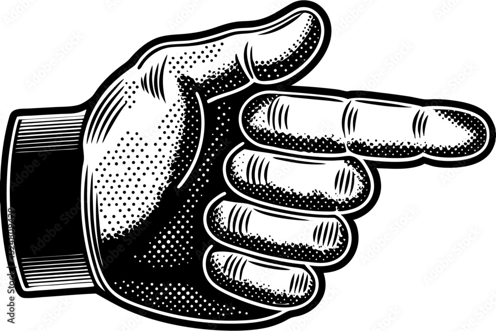 Poster grunge punk style hand design with halftone stipple effect isolated on transparent background