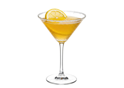 lemon drop martini cocktail with sugar rim