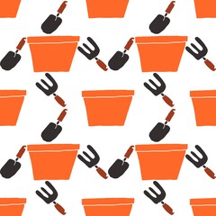 set of gardening tools