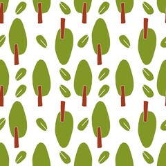 seamless background with plants 