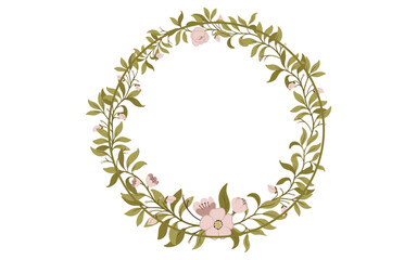 floral frames design, vector, isolated on transparent background