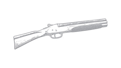 Detailed hand-drawn shotgun illustration