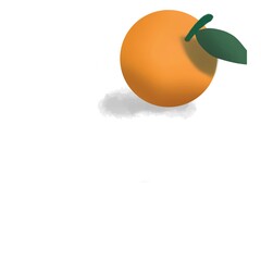 orange with water drops