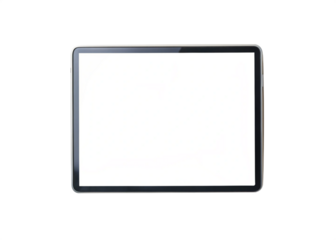 tablet computer with blank screen isolated on white background 