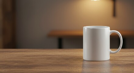 Fototapeta premium Minimal Mug on Wooden Surface