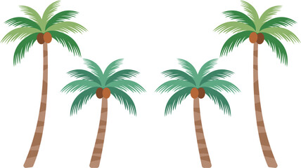 南国リゾートのヤシの木イラスト