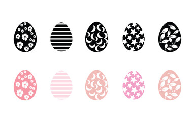 Easter day festival, easter egg design, vector, isolated on transparent background