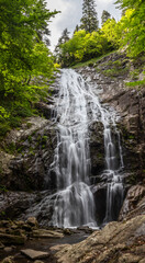 Beautiful waterfall from the Canyon of the waterfalls eco path in Smolyan, Bulgaria