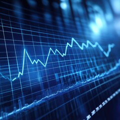 Naklejka premium Dynamic graph depicting fluctuating data trends over time