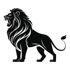 Obraz premium Lion Silhouette Vector Draw