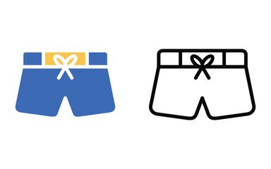 creative shorts pants beach design, vector, isolated on transparent background