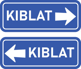 Kiblat Direction Sign  Islamic Prayer Guidance Signs