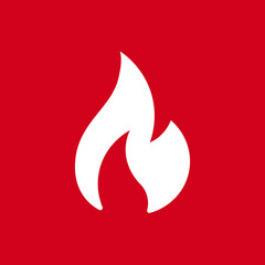 Fototapeta premium Flame app icon button template, fire style symbol sign