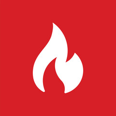 Obraz premium Flame app icon button template, fire style symbol sign
