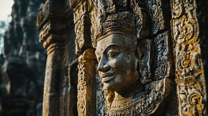 Obraz premium Offers free graphic resources, including vectors and stock photos related to Angkor Wat's restoration.