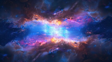 highly detailed 360-degree HDRI space panorama, depicting a cosmic storm raging through deep space. Electrified nebulae pulse with bright, crackling energy