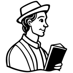 Silhouettes of a woman and man in a business setting