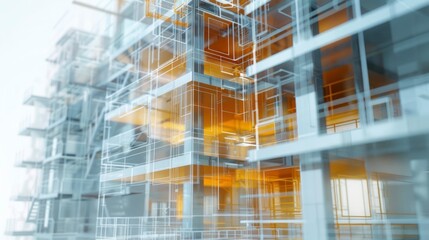 Architectural Design, Transparent Building Structure Visualization