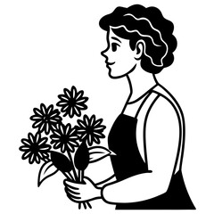 Silhouettes of a woman and man reading books in a business setting