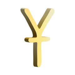 Obraz premium 3d chinese yuan currency symbol. Single element for design