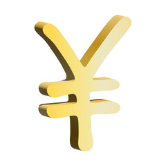 Obraz premium 3d yen currency symbol. Single element for design