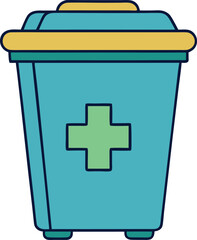 Obraz premium green recycling bin