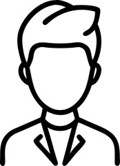 Businessman in Suit Holding Briefcase Silhouette Illustration