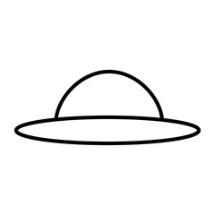 つば広帽子のアイコンイラスト